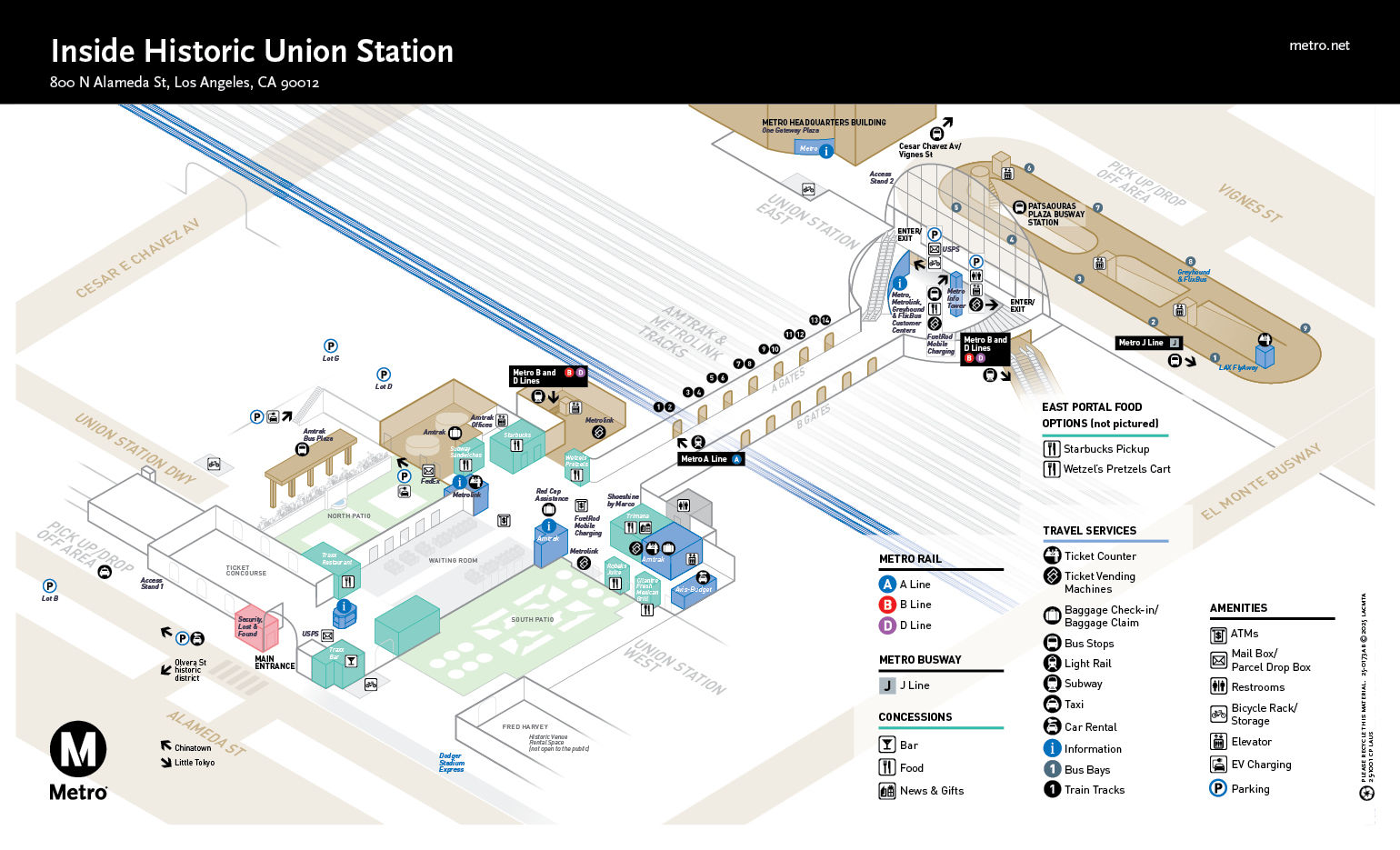 MapUnionStaIntExtOctR Union Station Los Angeles